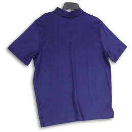 NWT Mens Navy Blue Spread Collar Short Sleeve Polo Shirt Size Large alternative image