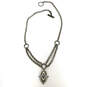 Designer Brighton Two-Tone Toggle Chain Oval Pendant Necklace With Dust Bag image number 3