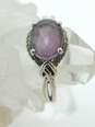 10K White Gold Amethyst & Diamond Accent Ring 3.3g image number 5
