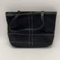 Coach Womens Black Leather Trim Double Handle Tote Bag image number 1