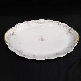 Theodore Haviland Limoges White Floral Oval Porcelain Platter