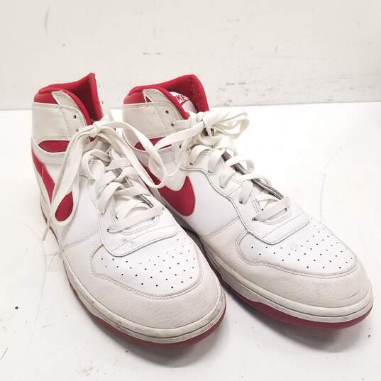 Nike Big Nike High White, Gym Red Sneakers 336608-160 Size 10.5 image number 1