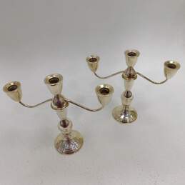 Duchin Weighted Sterling Silver Candelabras w/ Bases 1+ kg