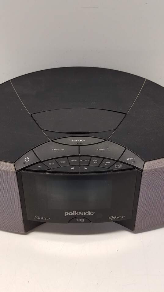 Polk Audio I-Sonic ES2 HD AM/FM Alarm Clock iPod Dock System image number 3