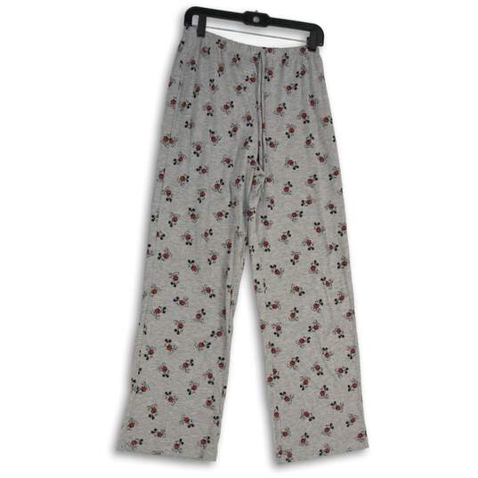 NWT Disney Womens Gray Mickey Mouse Print Drawstring Pajama Pants Size Large image number 1