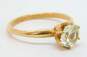 Vintage 10K Yellow Gold Round UV Reactive Spinel Solitaire Ring 1.4g image number 6