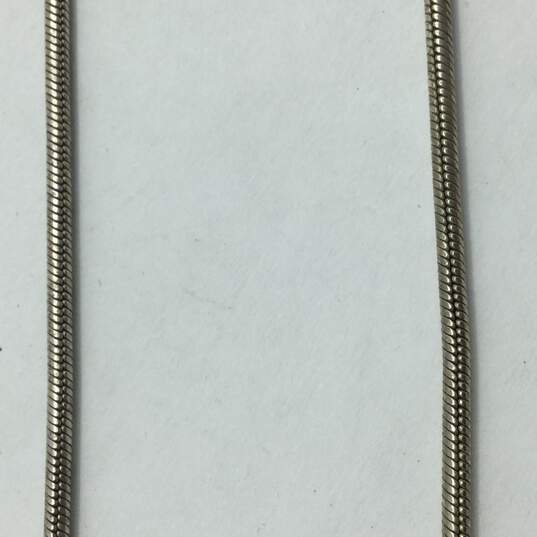 Sterling Silver Onyx Vine Adorned Tear Drop Pendant Necklace 18.4g DAMAGED image number 2