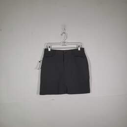 Womens Regular Fit Flat Front Slash Pockets Activewear Short Skort Size 2