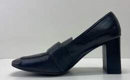 Marc Fisher Oralin Black Leather Buckle Loafer Pump Heels Women's Size 6 alternative image