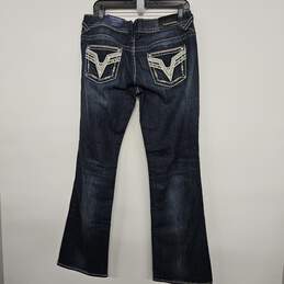 Denim Rhinestone Bootcut Jeans alternative image