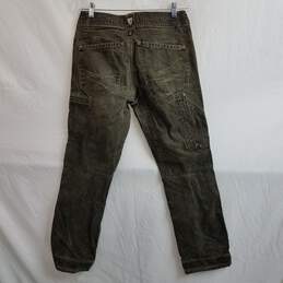 Kuhl green washed moto denim pants size 16 short alternative image