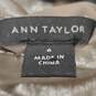 Ann Taylor Women Old Silver Lamé Dress Sz6 image number 3