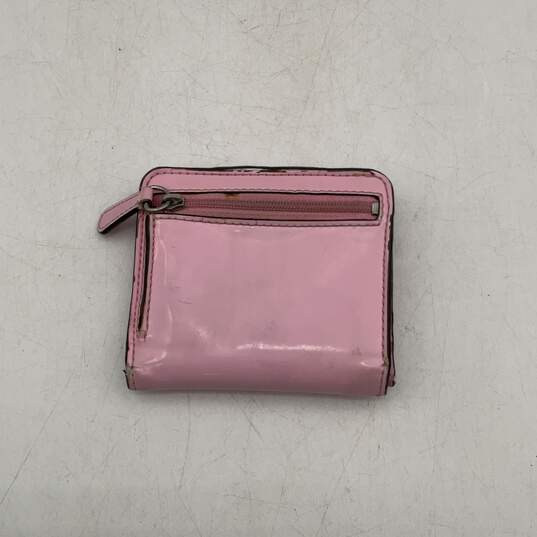 Coach Womens Pink Silver Inner Various Credit Card Slot Snap Bi Fold Wallet image number 3