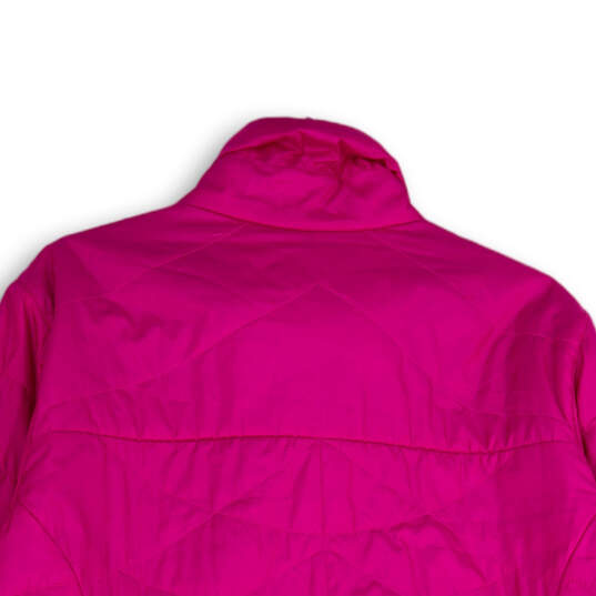 Womens Fuchsia Mock Neck Long Sleeve Full-Zip Jacket Size 1X image number 4