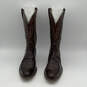 Mens Brown Leather Almond Toe Mid-Calf Cowboy Western Boots Size 11.5 image number 1