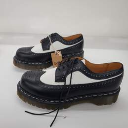 Dr. Martens Bex Smooth Black & White Leather Brogue Shoes Unisex Men's Size 10 / Women's Size 11