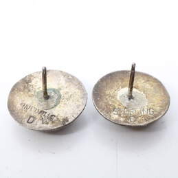 Artisan D Signed Sterling Silver Dot Stud Earrings - 3.1g alternative image