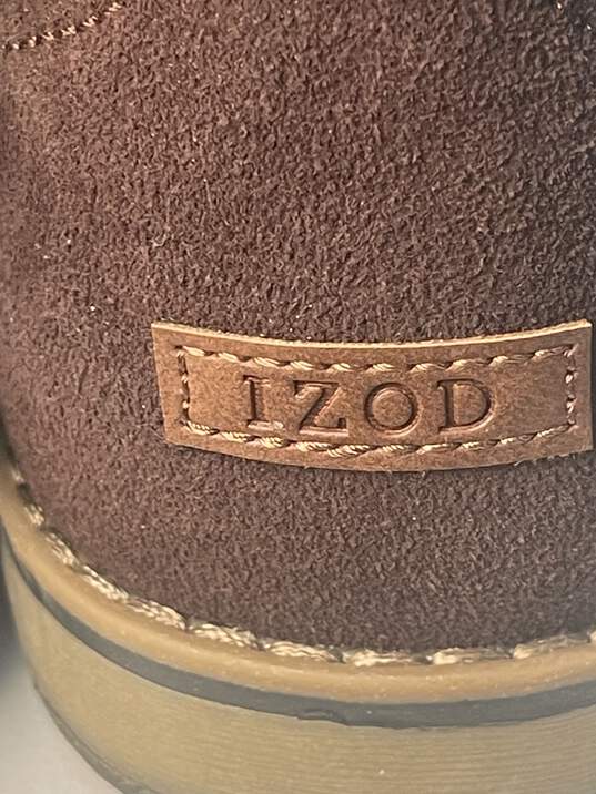 IZOD Mens Brown Leather Ankle Boot 13M image number 5