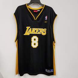 Mens Black Los Angeles Lakers Kobe Bryant #8 Pullover NBA Jersey Size XXL