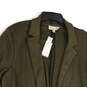 NWT Womens Green Long Sleeve Notch Lapel Open Front Blazer Size 1X image number 3