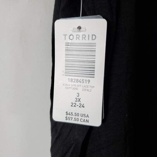 Torrid Women's Black Blouse SZ 3X NWT image number 6