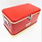 Vintage Thermos Deluxe Red Metal Cooler Ice Chest w/ Bottle Opener image number 1