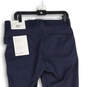 NWT Mens Blue Flat Front Pockets Straight Leg Slim Fit Dress Pants Sz 33x30 image number 4