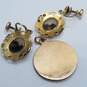 Gold Filled Moss Agate Earrings & Pendant Bundle 2 pcs 12.8g image number 1