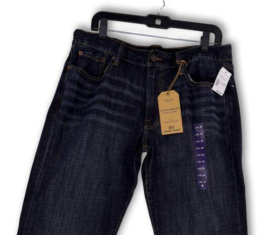 NWT Mens Blue Denim Medium Wash 361 Vintage Straight Leg Jeans Size 33/30 image number 3