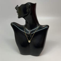 Designer Kate Spade Gold-Tone Crystal Cut Stone Classic Pendant Necklace
