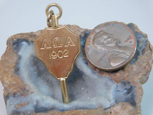 Vintage 10K Yellow Gold Marquette Chapter Alpha Omega Alpha Medical Honor Society Pendant Charm 4.6g image number 5