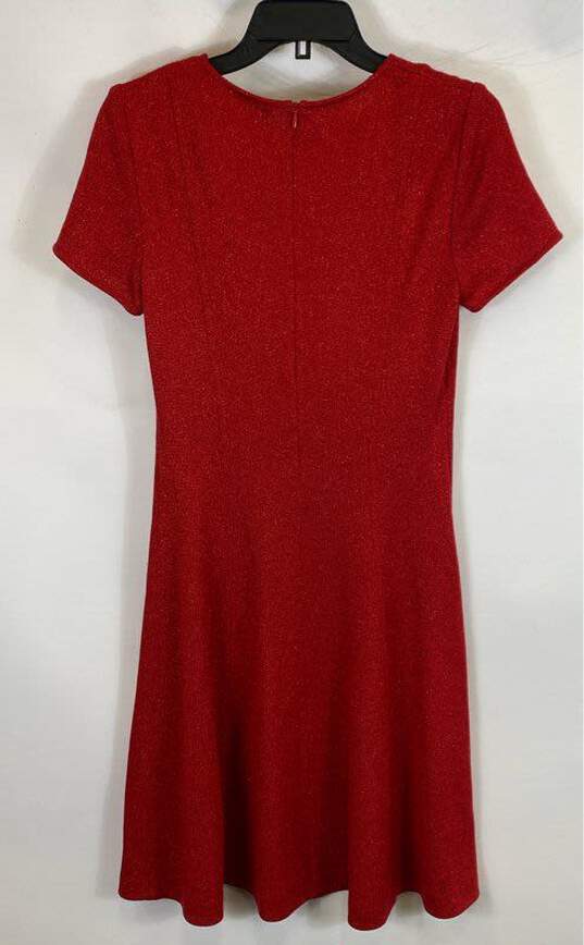 St. John Women's Red Glitter Dress- Sz 4 NWT image number 2
