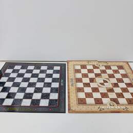 Pair Of Harry Potter Wizard's Chess & Gringotts Bank Checkers Games IOB alternative image