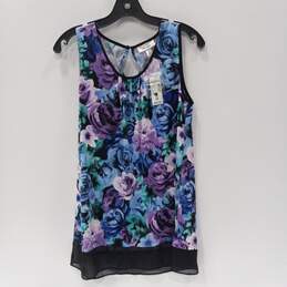 Dressbarn Women's Floral Print Sleeveless Blouse Top Size M NWT