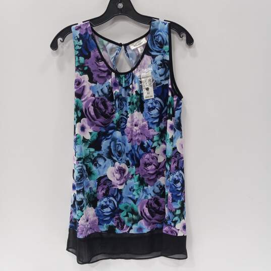 Dressbarn Women's Floral Print Sleeveless Blouse Top Size M NWT image number 1