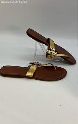 Tory Burch Womens Gold Sandals Size 9.5 alternative image
