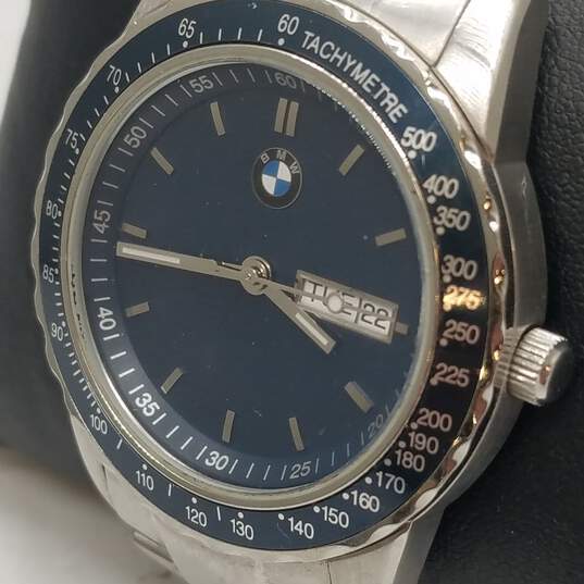 BMW Classic Tourneau Day Date Swiss Tachymeter Stainless Steel Watch image number 3