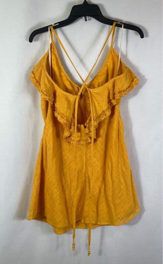 Free People Yellow Casual Dress - Size Large image number 4
