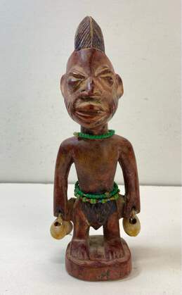 Hand Crafted 8 in Wood Sculptures 2- African Influence Decorative Figurines alternative image