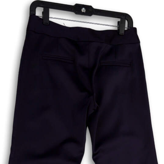 NWT Womens Blue Pleated Slash Pocket Straight Leg Dress Pants Size 6 image number 4