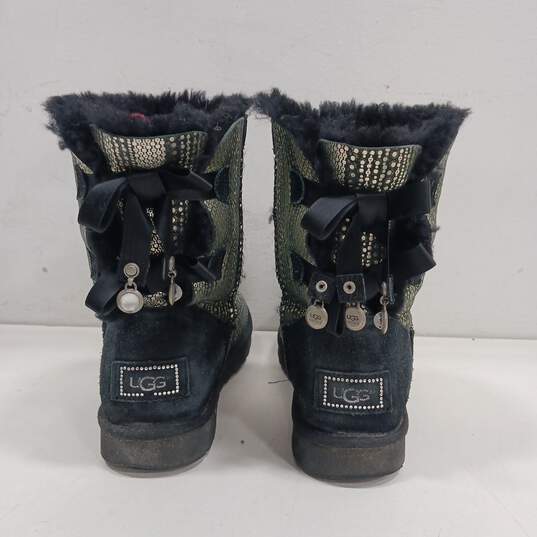 Uggs Bailey Bow Bling Winer Boots Size 8 image number 3