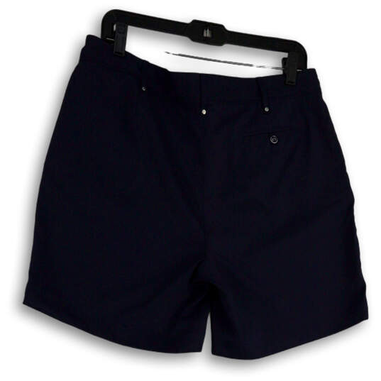 NWT Womens Blue Flat Front Straight Leg Slash Pocket Chino Shorts Size 12 image number 2