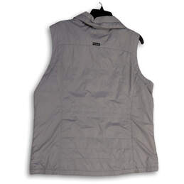 Mens Gray Mock Neck Front Pocket Sleeveless Full-Zip Puffer Vest Size 1X alternative image