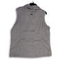 Mens Gray Mock Neck Front Pocket Sleeveless Full-Zip Puffer Vest Size 1X image number 2
