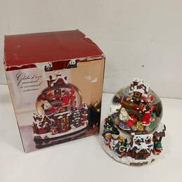 Vintage Kirkland Christmas Santa Claus Bear Snow Globe New In Box