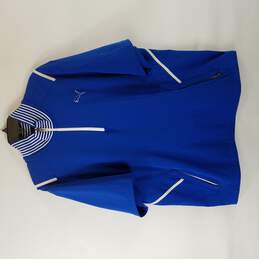 Puma Men Blue Athletic Half Zip Shirt XL