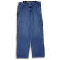 Mens Blue Medium Wash Denim High Rise Pockets Wide Leg Jeans Size 36X34 image number 1