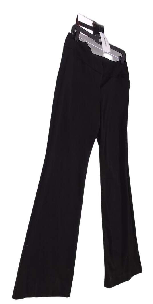 Womens Black Flat Front Slash Pockets Casual Slacks Dress Pant Size 8R image number 3