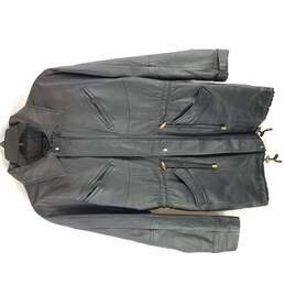 Sergio Vadducci Men Black Leather Jacket M
