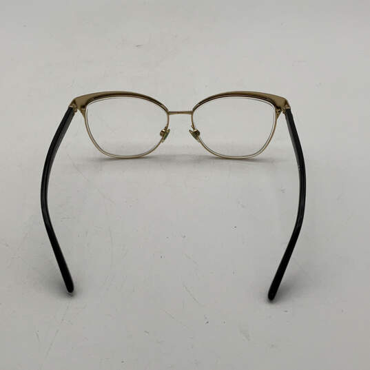 Womens RL 5099 Black Gold Clear Lens Full Rim Cat Eye Eyeglasses With Case image number 6